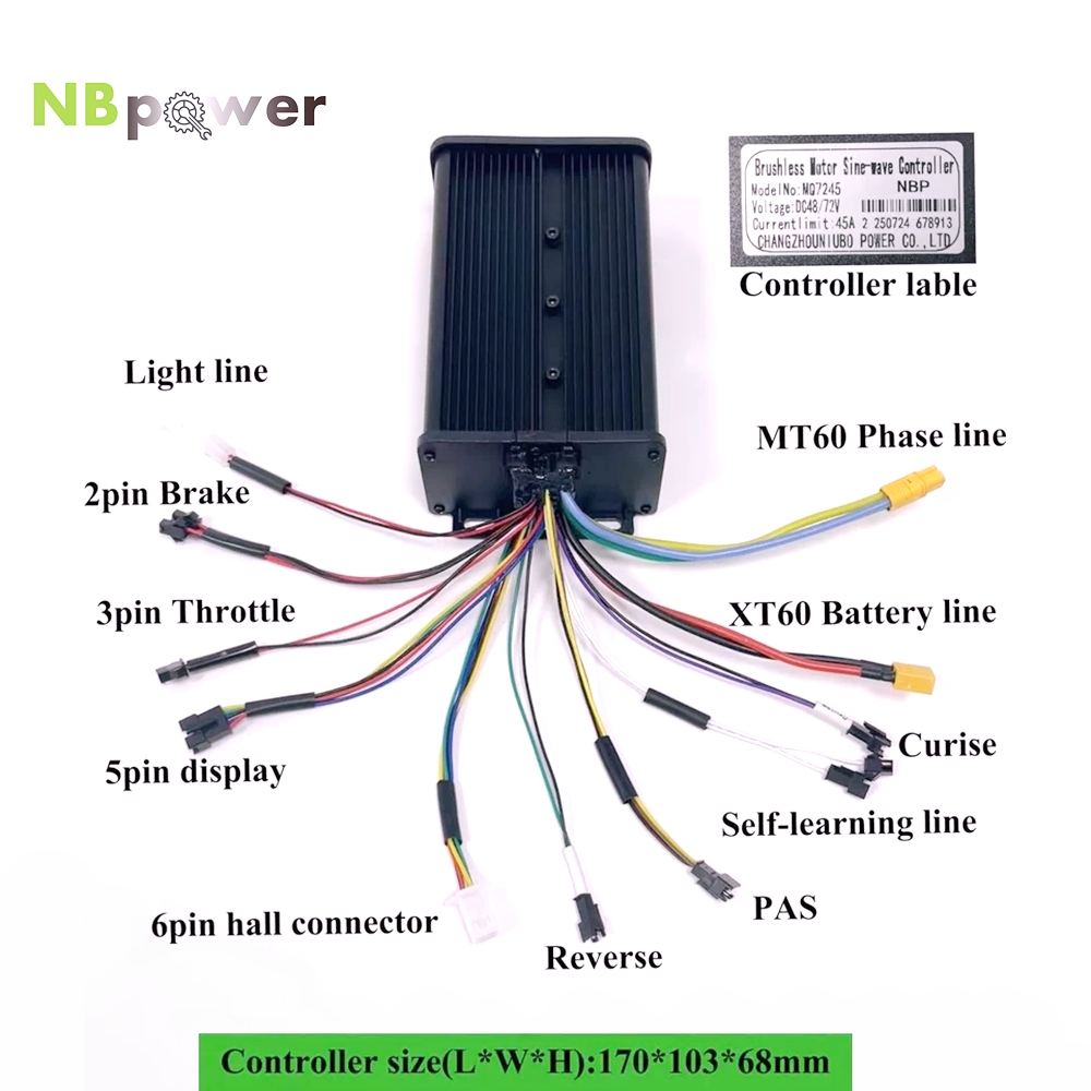 72V 45A Dual Controller - Двухрежимный контроллер NBpower 48В/72В 45А с